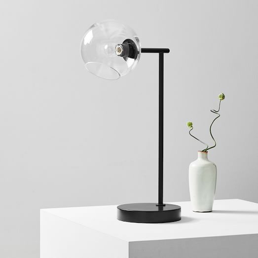 Staggered Glass Usb Table Lamp Clear