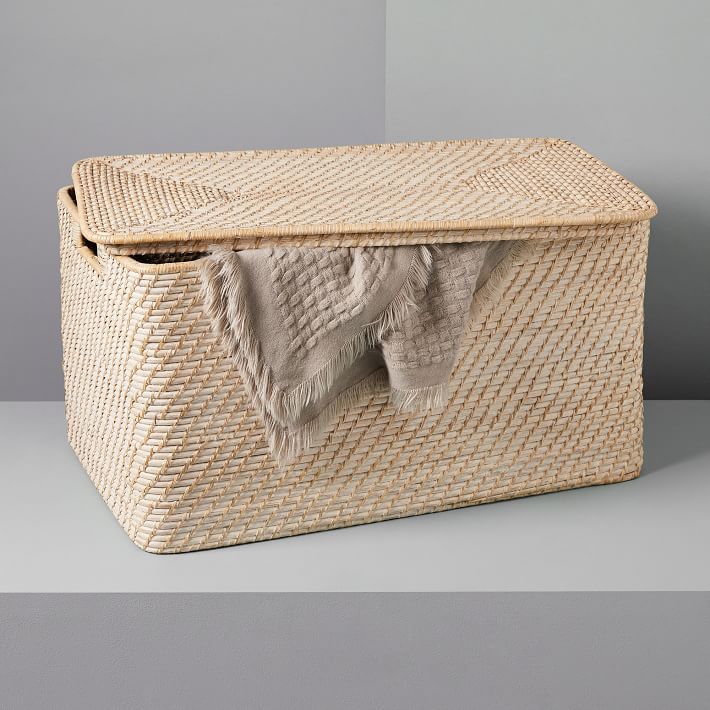 weaved storage baskets