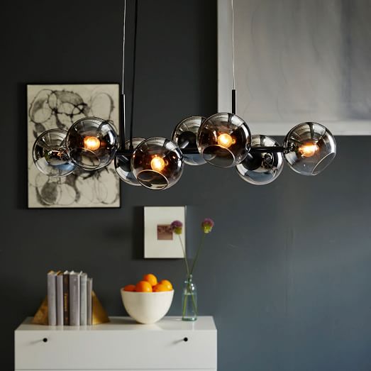 Staggered Gl 8 Light Chandelier Metallic Ombre Staggered Gl 8 Light Chandelier