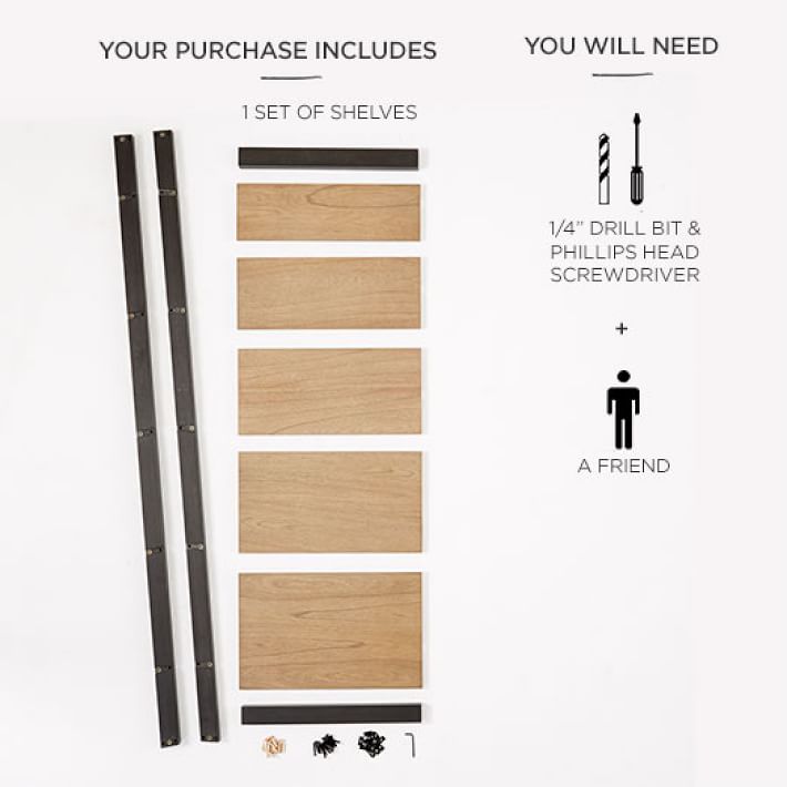 Ladder Bookshelf Wide (White/Espresso) West Elm