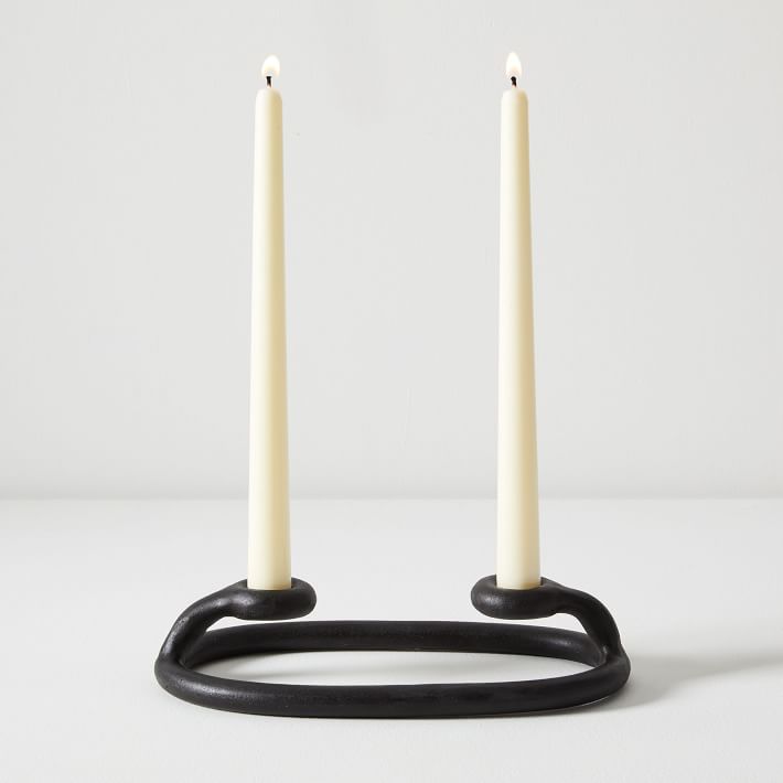 black candlestick holder