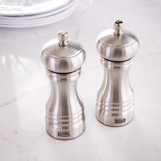 stainless salt and pepper shakers