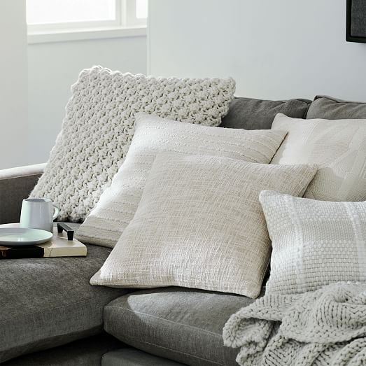 Metallic Crosshatch Pillow Cover Metallic Crosshatch Pillow Cover