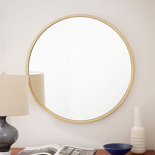 Metal Frame Oversized 48 Round Mirror