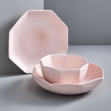 Gemstone Stoneware Dinnerware - Dusty Pink