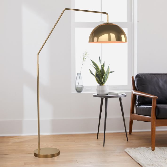 Sculptural Overarching Metal Floor Lamp | West Elm