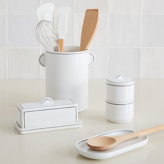 Utility Kitchen Canisters White Kitchen Storage Solutions