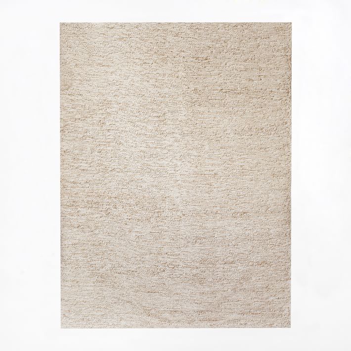 Mini Pebble Wool Jute Rug Natural/Ivory West Elm