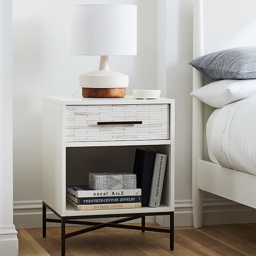 Wood Tiled Nightstand