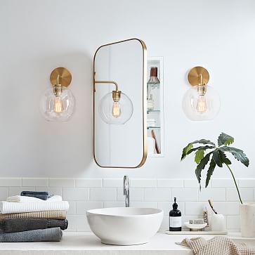 Seamless Medicine Cabinet - Brass