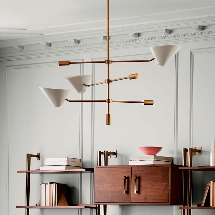 mid century chandelier west elm