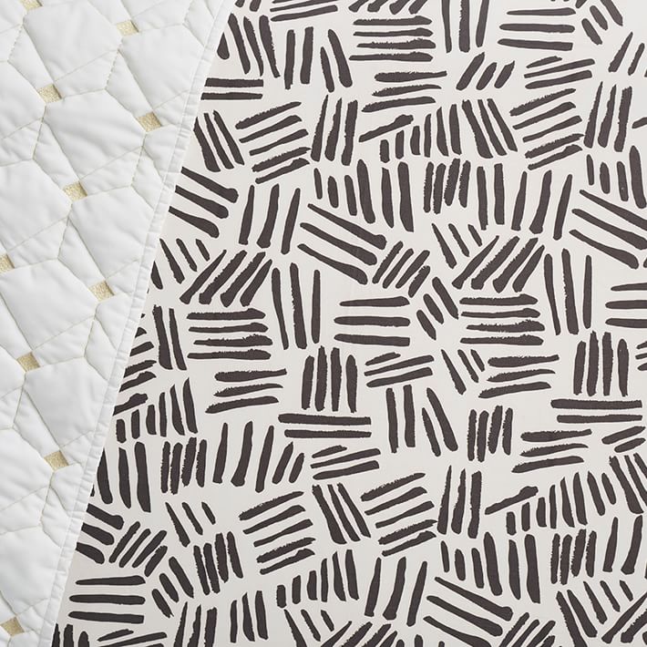 Organic Coco Crib Fitted Sheet Black West Elm