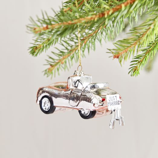 just married christmas tree ornament