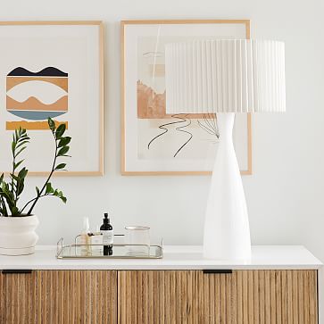 west elm metalized glass table lamp