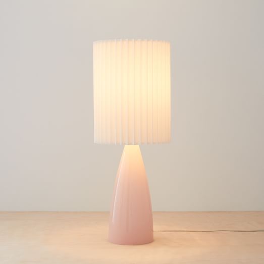 blush table lamp