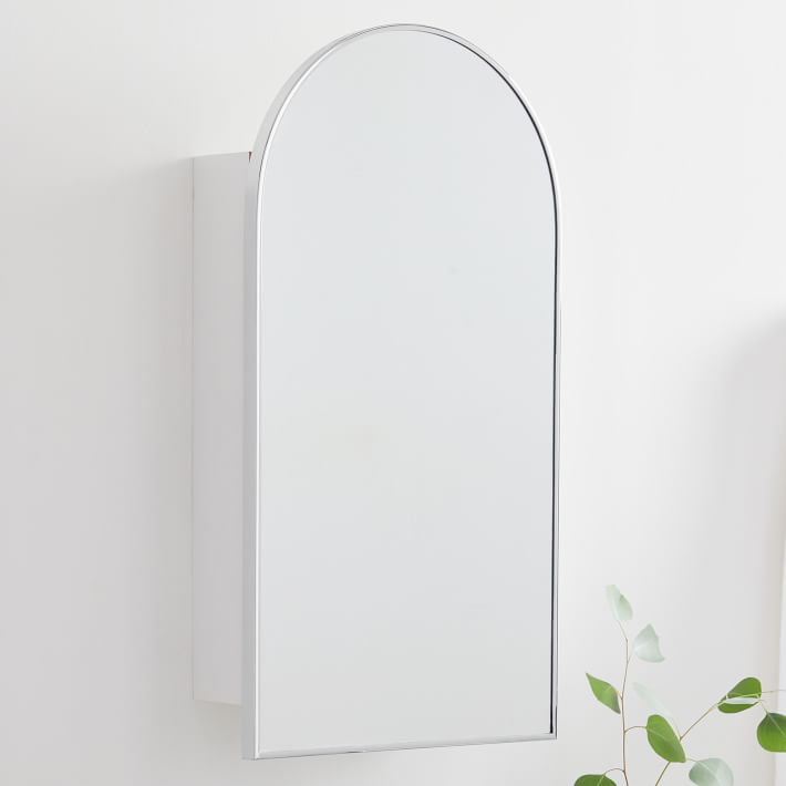 Arched Metal Framed Medicine Cabinet