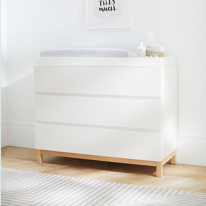 pottery barn white changing table