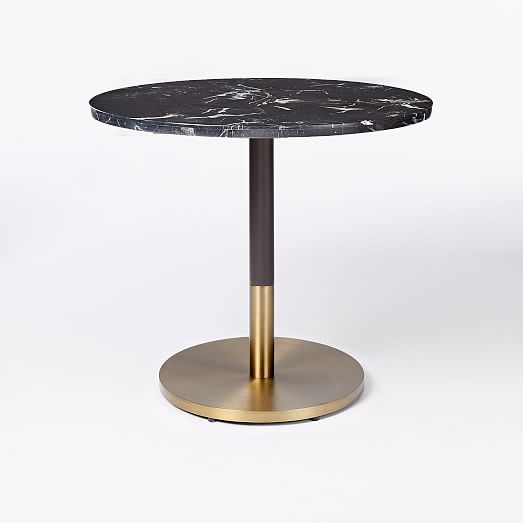 Black Marble Round Bistro Table Orbit Base - Tanner Round Coffee Table Blackened Bronze 36 L Black Marble Round Bistro Table Orbit Base - Tanner Round Coffee Table Blackened Bronze 36 L