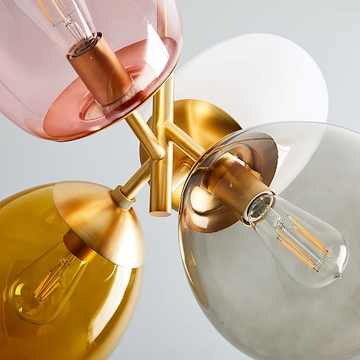 west elm modern balloon glass chandelier