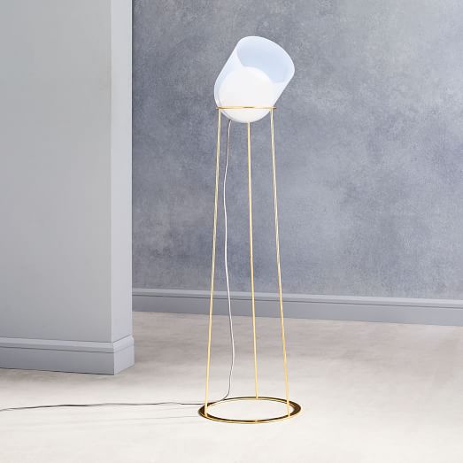west elm gold floor lamp