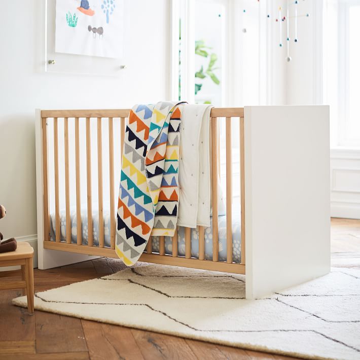 pottery barn west elm mid century crib