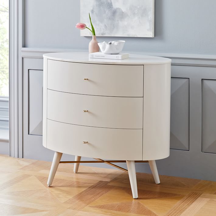 Penelope 3 Drawer Dresser Oyster W Marble Top Penelope 3 Drawer Dresser Oyster W