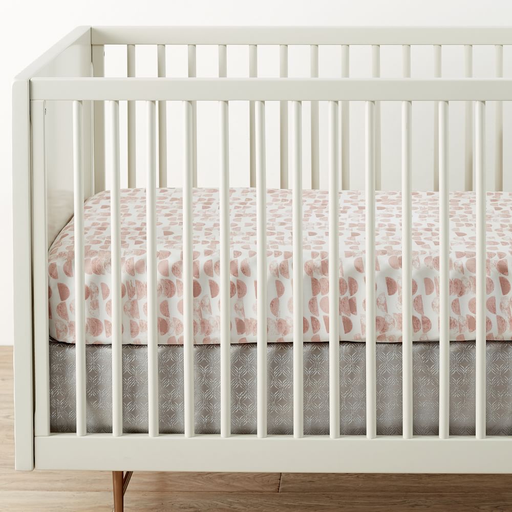 Metallic Crib Skirt Baby Bedding