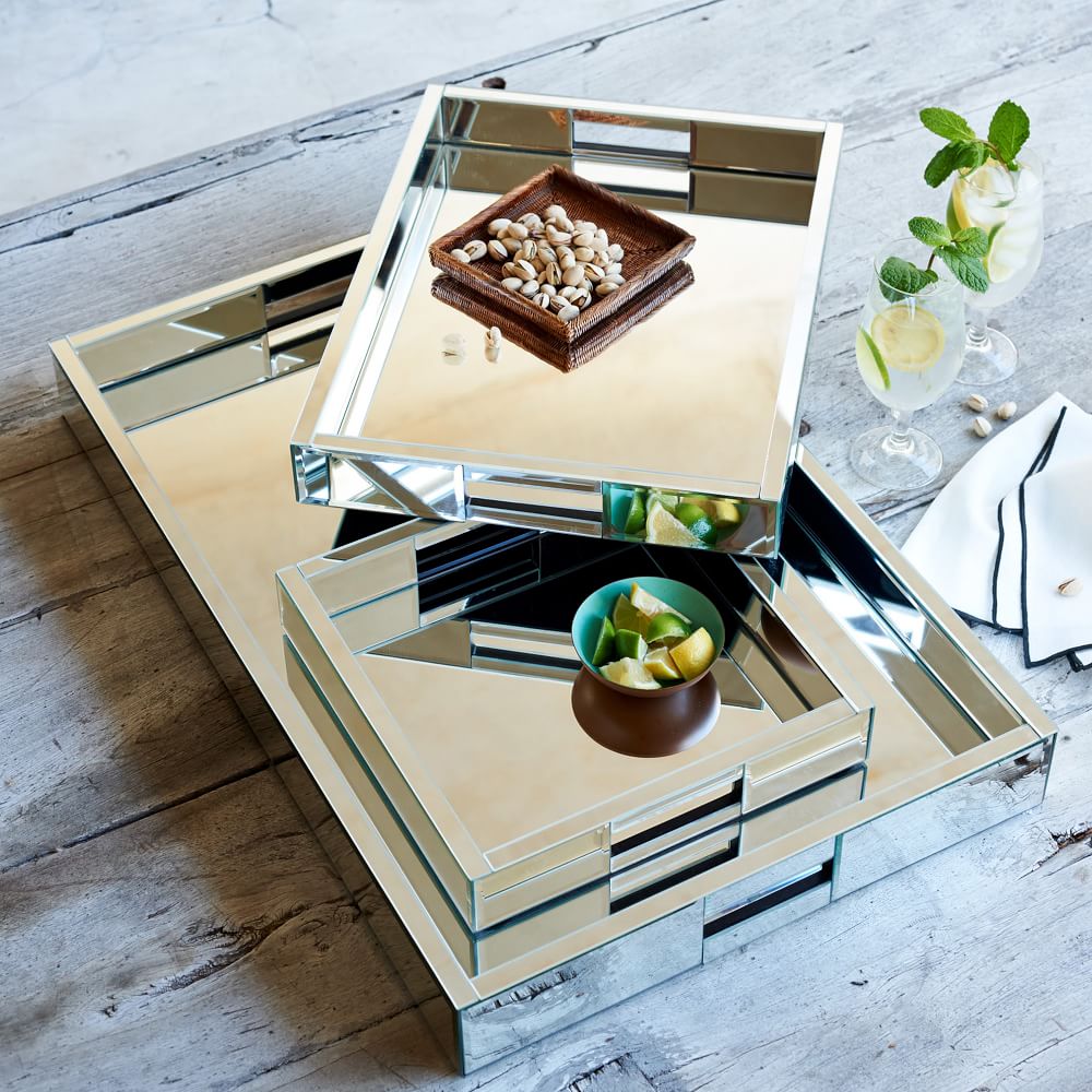flat mirror tray