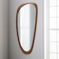 Mid-Century Asymmetrical Wood Framed Floor Mirror | West Elm