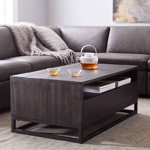 Logan Industrial Storage Coffee Table - West Elm Logan Industrial Coffee Table Logan Industrial Storage Coffee Table - West Elm Logan Industrial Coffee Table