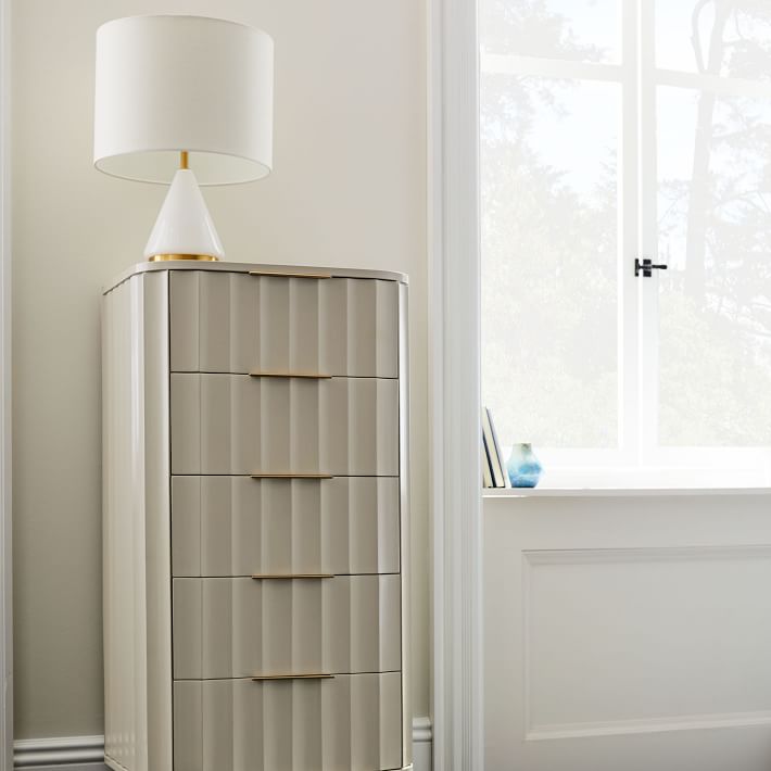 west elm metalized glass table lamp