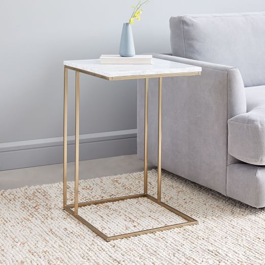 Streamline C Side Table Marble