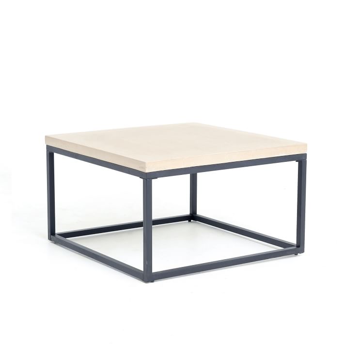 Slab Box Frame Outdoor Coffee Table - Square | West Elm