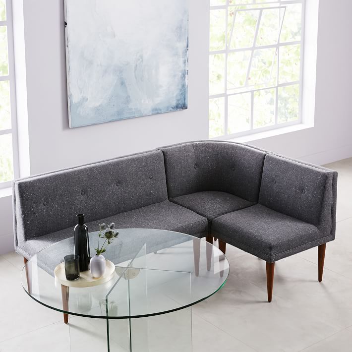 Mid-Century 3-Piece Banquette - Small | West Elm