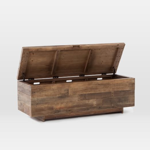 light wood toy chest