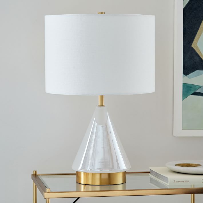 small glass lamp base