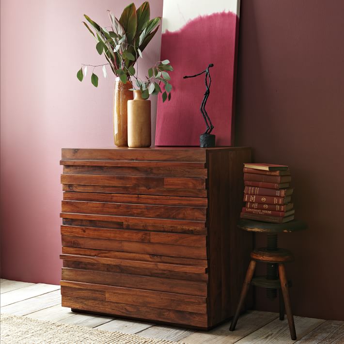Stria 3 Drawer Dresser Honey