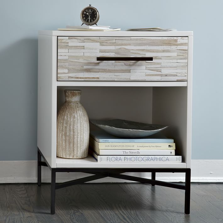 Wood Tiled Nightstand