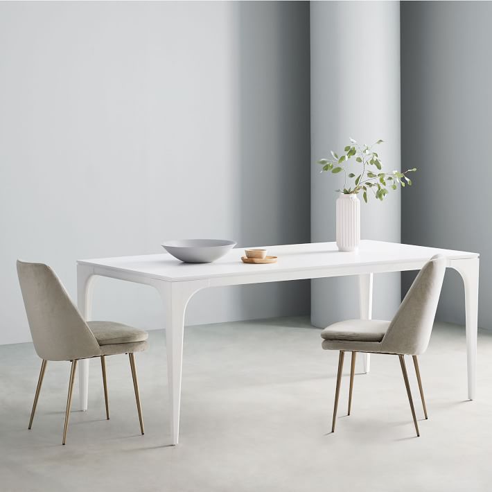 Adam Court Dining Table - White Lacquer | West Elm