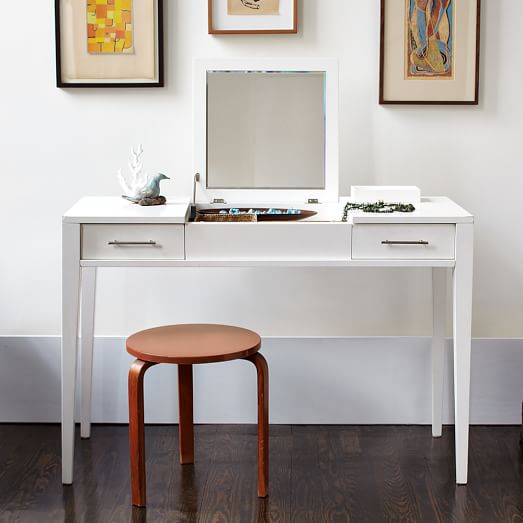 Narrow Leg Vanity - Narrow Makeup Vanity Narrow Leg Vanity - Narrow Makeup Vanity