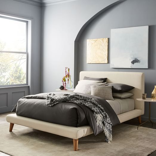 Mod Upholstered Platform Bed - Kate Dove Queen Upholstered Bed Mod Upholstered Platform Bed - Kate Dove Queen Upholstered Bed