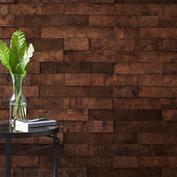Muratto Cork Wall Covering - Brown | West Elm