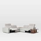 Enzo Reclining 4 Seater Sectional With Corner Table Bookcase