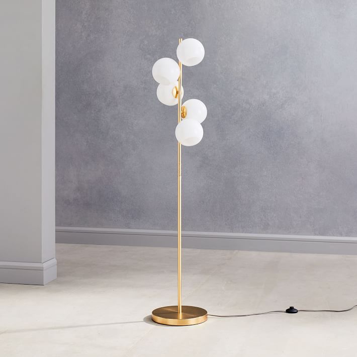 rose gold free standing lamp