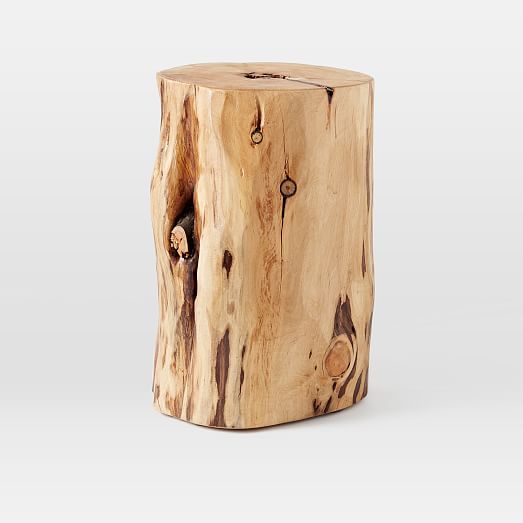 Natural Tree Stump Side Table