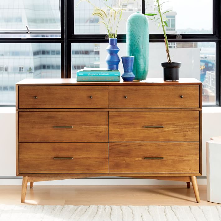 Mid Century 6 Drawer Dresser Acorn It can be crafted at a wood furniture workbench. mid century 6 drawer dresser acorn