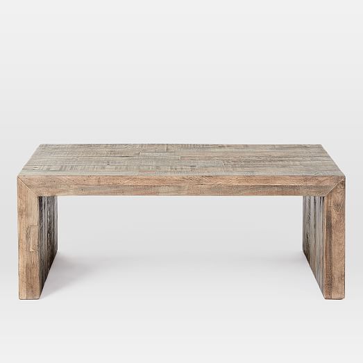 Emmerson Reclaimed Wood Coffee Table Stone Gray