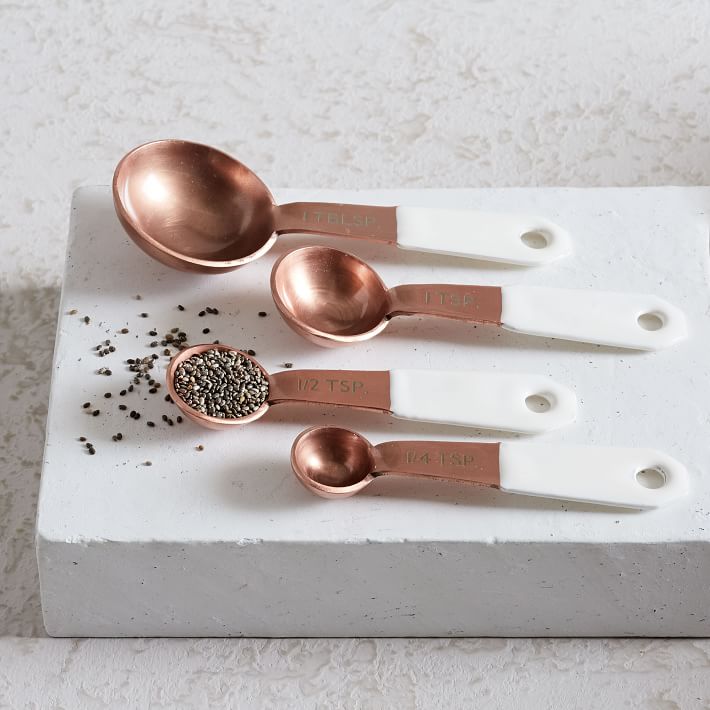 Copper Enamel Measuring Spoons
