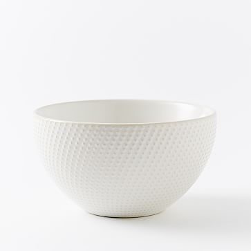 Textured Bowls (Set of 4) - White (Dots)
