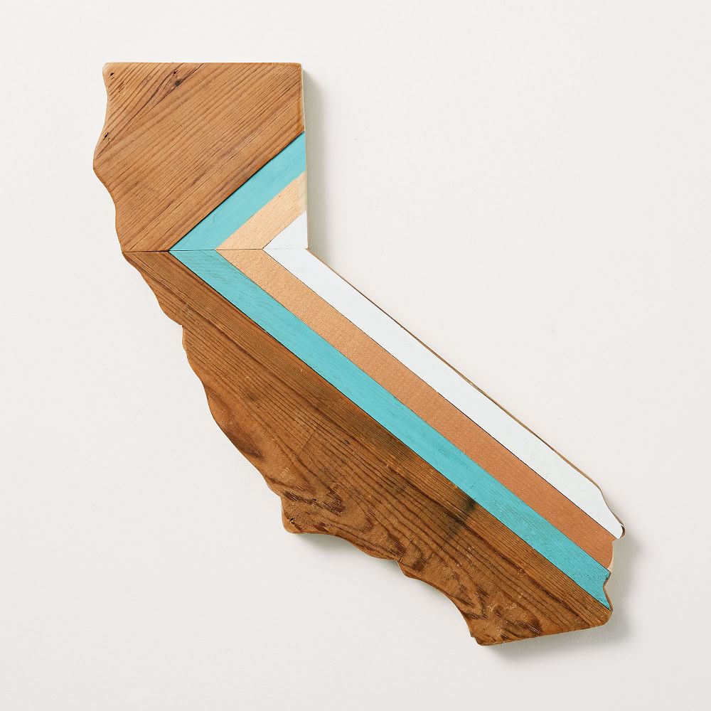 Hemlock & Heather Wood State Wall Hangings West Elm
